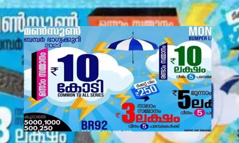 മണ്സൂണ് ബമ്പറിന്റെ വ്യാജ ടിക്കറ്റുമായി ലോട്ടറി ഡയറക്ടറേറ്റില് എത്തിയ തമിഴ്നാട് സ്വദേശി പിടിയില് മണ്സൂണ് ബമ്പറിന്റെ വ്യാജ ടിക്കറ്റുമായി ലോട്ടറി ഡയറക്ടറേറ്റില് എത്തിയ തമിഴ്നാട് സ്വദേശി പിടിയില്