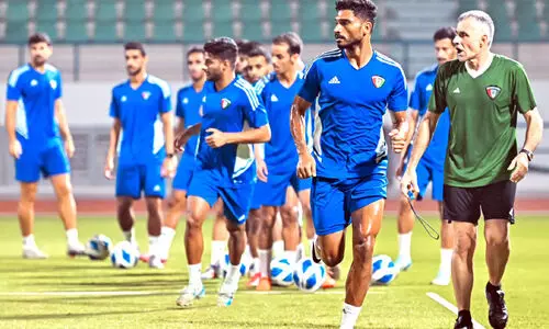 കുവൈത്ത് ടീം പരിശീലനത്തിൽ