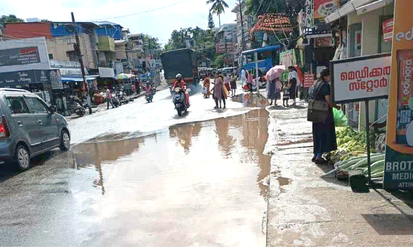 പാലസ് റോഡിലെ വെള്ളക്കെട്ട്: നടപടി വൈകുന്നു; ജനം ദുരിതത്തിൽ