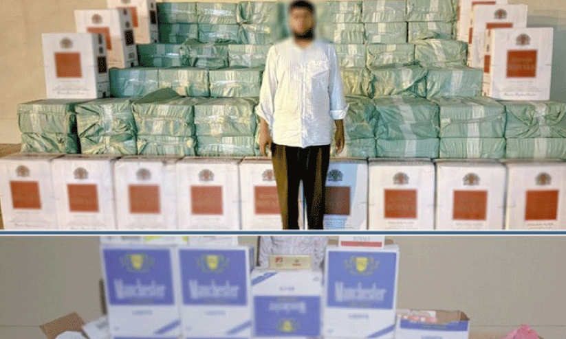 11500ല​ധി​കം സി​ഗ​ര​റ്റ് കാ​ർ​ട്ട​ണു​ക​ൾ പി​ടി​കൂ​ടി