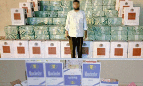 11500ല​ധി​കം സി​ഗ​ര​റ്റ് കാ​ർ​ട്ട​ണു​ക​ൾ പി​ടി​കൂ​ടി