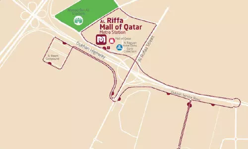 മെ​ട്രോ ലി​ങ്ക്  ബ​സി​ന്റെ റൂ​ട്ട്