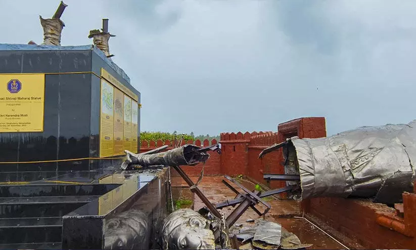 മോദി ഉദ്ഘാടനം ചെയ്ത് ശിവജി പ്രതിമ തകർന്ന സംഭവത്തിൽ ശിൽപി അറസ്റ്റിൽ