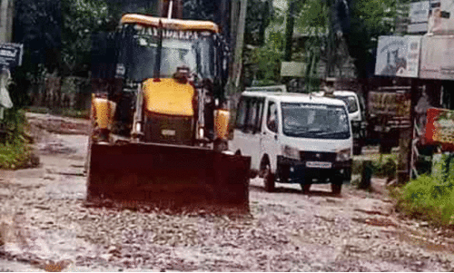 വിവാദങ്ങൾക്കിടെ കൊയ്യം റോഡിൽ കുഴിയടക്കൽ