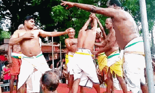 വീ​ര​സ്മ​ര​ണ​യി​ൽ പ​ല്ല​ശ്ശ​ന​യി​ലെ ഓ​ണ​ത്ത​ല്ലും അ​വി​ട്ട​ത്ത​ല്ലും