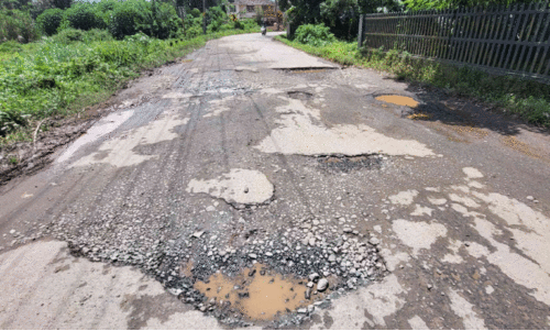 വള്ളിയൂര്ക്കാവ് ബൈപാസ് റോഡിൽ നടുവൊടിക്കും യാത്ര വള്ളിയൂര്ക്കാവ് ബൈപാസ് റോഡിൽ നടുവൊടിക്കും യാത്ര