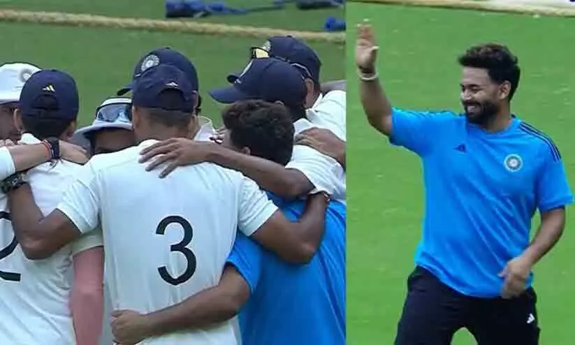 ഇയാളെന്താണ് ഇവിടെ? എതിർ ടീമിന്റെ ചർച്ചയിൽ പങ്കെടുത്ത് ഋഷഭ് പന്ത്; വീഡിയോ കാണാം ഇയാളെന്താണ് ഇവിടെ? എതിർ ടീമിന്റെ ചർച്ചയിൽ പങ്കെടുത്ത് ഋഷഭ് പന്ത്; വീഡിയോ കാണാം