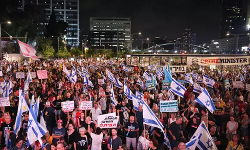 നെതന്യാഹുവെന്നാൽ മരണം; പ്രധാനമന്ത്രിക്കെതിരെ ഇസ്രായേലിൽ വൻ പ്രതിഷേധം