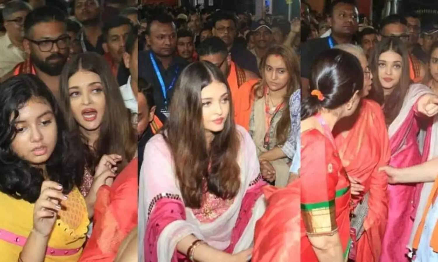 ഐശ്വര്യ റായിയെയും മകളെയും വളഞ്ഞ് ജനങ്ങൾ; ആരാധ്യയോട്  ഓടി കാറിൽ കയറാൻ പറഞ്ഞ് നടി- വിഡിയോ