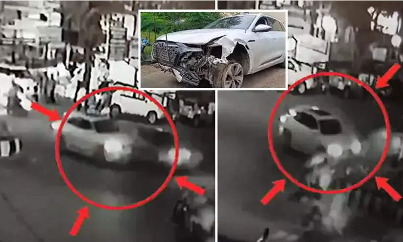 ബാറിൽനിന്നിറങ്ങിയ മഹാരാഷ്ട്ര ബി.ജെ.പി അധ്യക്ഷന്റെ മകന്റെ കാർ നിരവധി വാഹനങ്ങളിലിടിച്ചു; തടഞ്ഞപ്പോൾ ഓടി രക്ഷപ്പെട്ടു ബാറിൽനിന്നിറങ്ങിയ മഹാരാഷ്ട്ര ബി.ജെ.പി അധ്യക്ഷന്റെ മകന്റെ കാർ നിരവധി വാഹനങ്ങളിലിടിച്ചു; തടഞ്ഞപ്പോൾ ഓടി രക്ഷപ്പെട്ടു