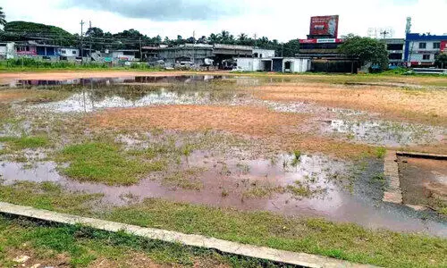 Water logging in turf