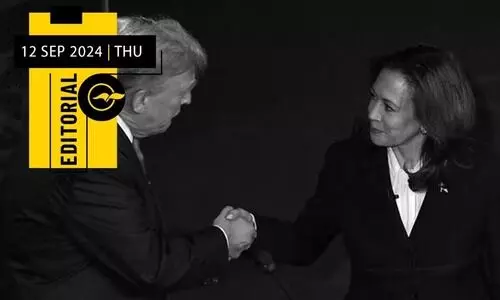 പ്ര​സി​ഡ​ന്‍റ്​ പോ​രാ​ട്ടം ട്രം​പ്-​ക​മ​ല സം​വാ​ദ​ത്തി​നു​ശേ​ഷം