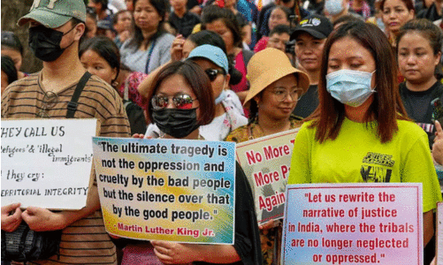 manipur students protest