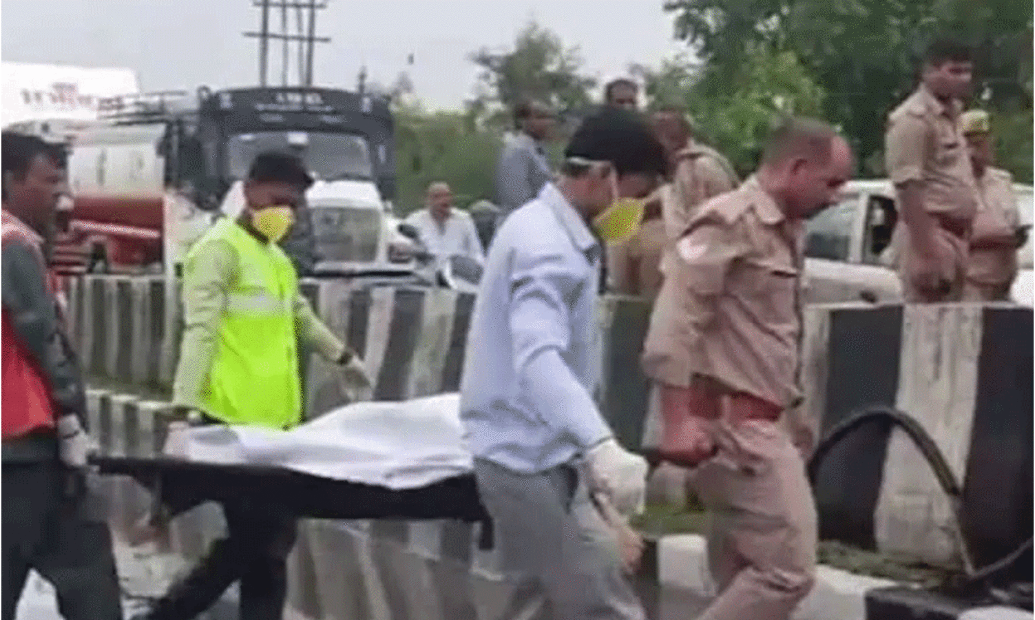 Headless, naked body of a woman