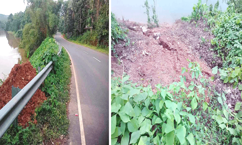 പു​ഴ​യോ​ര ഭി​ത്തി​യി​ല്ല; ഇ​ങ്ങ​നെ മ​തി​യോ 62 കോ​ടി​യു​ടെ റോ​ഡ്?