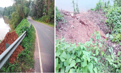 പു​ഴ​യോ​ര ഭി​ത്തി​യി​ല്ല; ഇ​ങ്ങ​നെ മ​തി​യോ 62 കോ​ടി​യു​ടെ റോ​ഡ്?