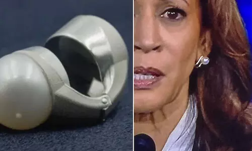 ട്രംപുമായുള്ള സംവാദത്തിനെത്തിയ കമല ധരിച്ചത് ബ്ലുടൂത്ത് കമ്മലെന്ന്; വിവാദം