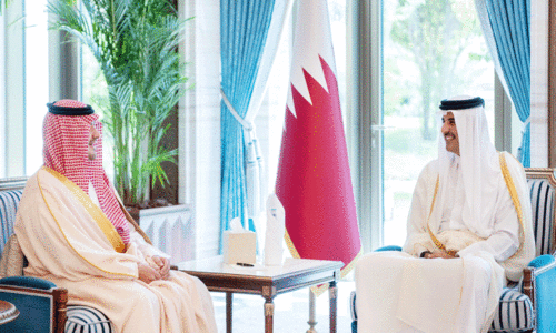 Saudi Minister and Emir hold meeting
