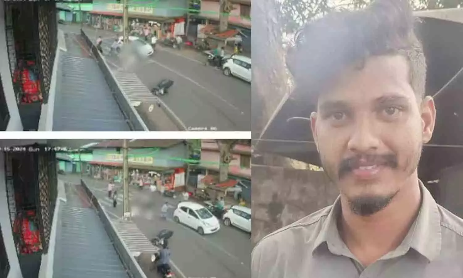 കാര്‍ സ്കൂട്ടര്‍ യാത്രികരെ ഇടിച്ചുതെറിപ്പിച്ചു; റോഡില്‍ വീണ സ്ത്രീക്ക് ദാരുണാന്ത്യം, ഡ്രൈവർ ഒളിവിൽ