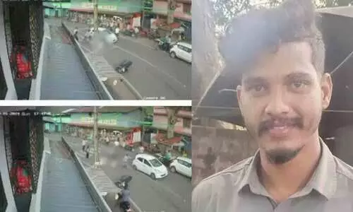 കാര്‍ സ്കൂട്ടര്‍ യാത്രികരെ ഇടിച്ചുതെറിപ്പിച്ചു; റോഡില്‍ വീണ സ്ത്രീക്ക് ദാരുണാന്ത്യം, ഡ്രൈവർ ഒളിവിൽ