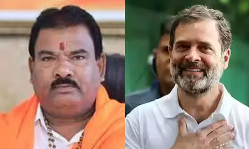 രാഹുൽ ഗാന്ധിയുടെ നാവരിയുന്നവർക്ക് 11 ലക്ഷം രൂപ വാഗ്ദാനം ചെയ്ത് ശിവസേന എം.എൽ.എ രാഹുൽ ഗാന്ധിയുടെ നാവരിയുന്നവർക്ക് 11 ലക്ഷം രൂപ വാഗ്ദാനം ചെയ്ത് ശിവസേന എം.എൽ.എ