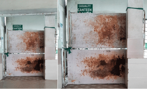 സീലിങ് അടർന്നുവീഴുന്നു; മെഡിക്കൽ കോളജിൽ റാമ്പ് അടച്ചു സീലിങ് അടർന്നുവീഴുന്നു; മെഡിക്കൽ കോളജിൽ റാമ്പ് അടച്ചു