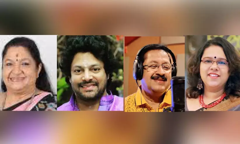 കെ.​എ​സ്.​ചി​ത്ര, മ​ധു​ബാ​ല​കൃ​ഷ്ണ​ൻ, രാ​ധാ​കൃ​ഷ്ണ​ൻ നാ​യ​ർ, രാ​ജ​ല​ക്ഷ്മി