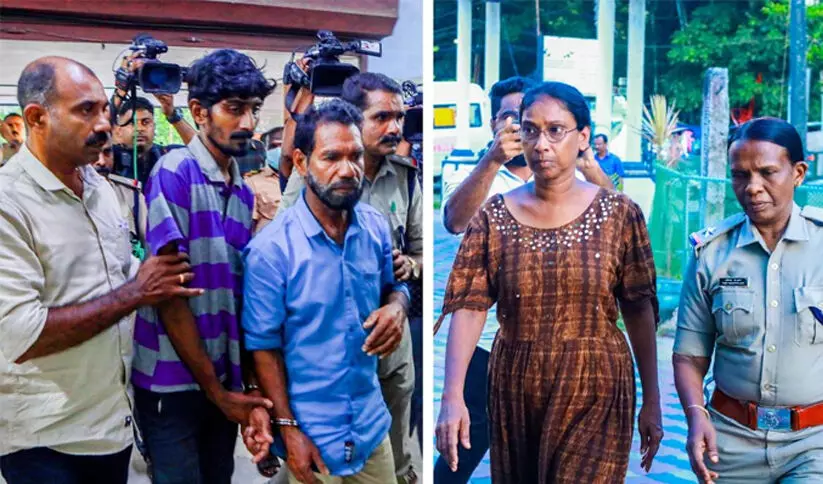 സുഭദ്ര കൊലപാതകം: പ്രതികളെ തെളിവെടുപ്പിന് എത്തിച്ചു സുഭദ്ര കൊലപാതകം: പ്രതികളെ തെളിവെടുപ്പിന് എത്തിച്ചു