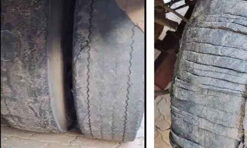 സംസ്ഥാന പാതയിൽ അപകടം തുടർക്കഥ; കാലപ്പഴക്കമുള്ള ടയറുകൾ വില്ലനാകുന്നു