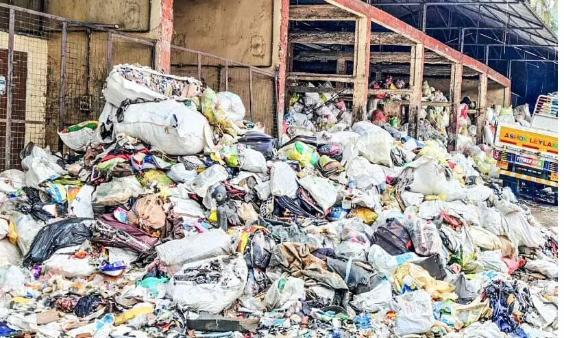 ടൺ കണക്കിന് ചപ്പുചവറുകൾ; മാലിന്യകേന്ദ്രമായി നഗരസഭ ലോറി സ്റ്റാൻഡ് ടൺ കണക്കിന് ചപ്പുചവറുകൾ; മാലിന്യകേന്ദ്രമായി നഗരസഭ ലോറി സ്റ്റാൻഡ്