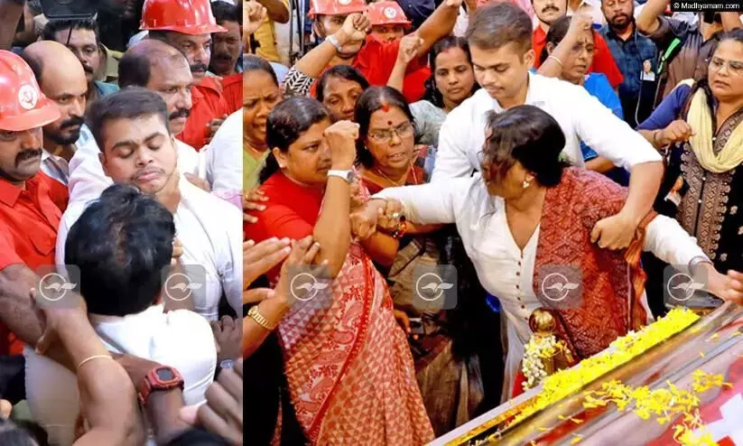 എം.എം. ലോറൻസിന്റെ മൃതദേഹത്തോട് മകൾ അനാദരവ് കാട്ടിയെന്ന് പരാതി എം.എം. ലോറൻസിന്റെ മൃതദേഹത്തോട് മകൾ അനാദരവ് കാട്ടിയെന്ന് പരാതി