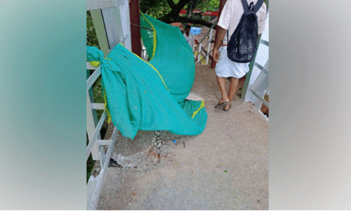 റെ​യി​ൽ​വേ ഫൂ​ട്ട് ഓ​വ​ർ ബ്രി​ഡ്ജി​ൽ ദു​രി​ത​യാ​ത്ര