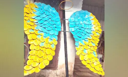 selfi point made with chapals