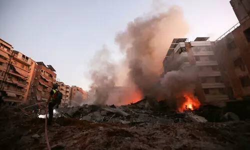 Massive strike on Hezbollah HQ in Beirut, lebanon