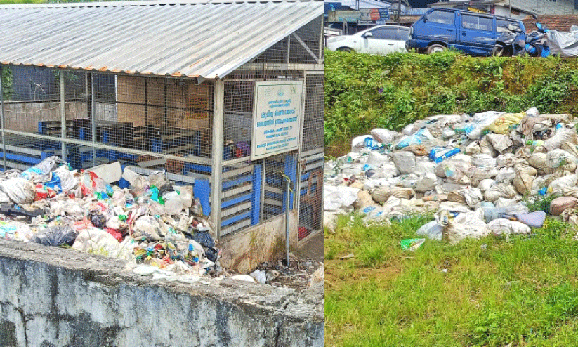 പ​ഞ്ചാ​യ​ത്ത് മാ​ലി​ന്യം ത​ള്ളു​ന്ന​ത് ചുണ്ടേൽ അങ്ങാടിയിൽ
