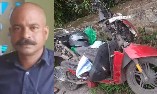 ബസും സ്‌കൂട്ടറും കൂട്ടിയിടിച്ച് സ്കൂട്ടർ യാത്രികൻ മരിച്ചു