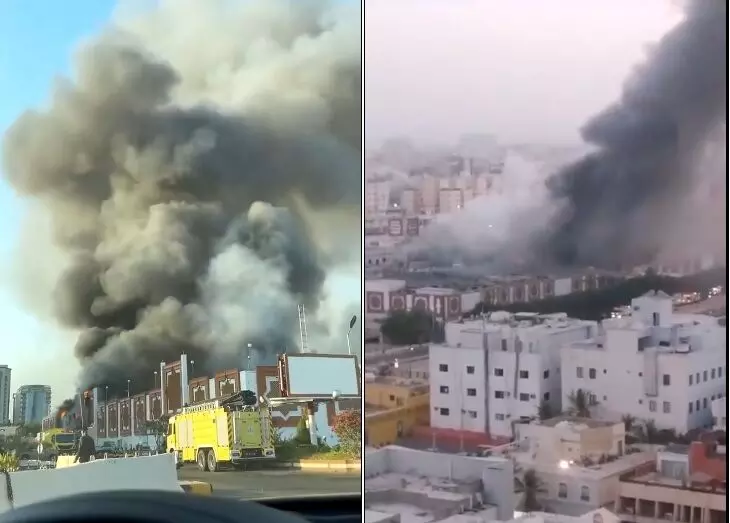 ജിദ്ദ മദീന റോഡിനോട് ചേർന്ന ഇന്റർനാഷണൽ ഷോപ്പിങ് സെന്ററിൽ വൻ തീപ്പിടിത്തം ജിദ്ദ മദീന റോഡിനോട് ചേർന്ന ഇന്റർനാഷണൽ ഷോപ്പിങ് സെന്ററിൽ വൻ തീപ്പിടിത്തം