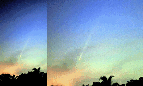 ആ​കാ​ശക്കാ​ഴ്ച​യൊ​രു​ക്കി ഷു​ചി​ൻ​ഷ​ൻ വാ​ൽ​ന​ക്ഷ​ത്രം