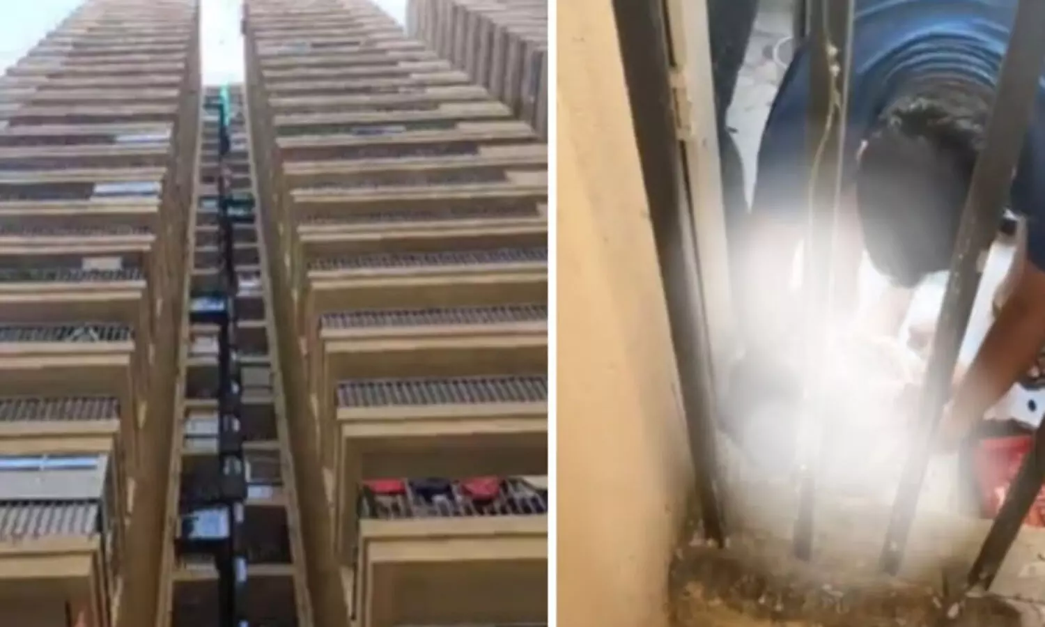 27-ാം നിലയിൽനിന്ന് വീണ മൂന്നു വയസ്സുകാരി 12-ാം നിലയിലെ ബാൽക്കണിയിൽ തങ്ങി; അദ്ഭുതകരമായ രക്ഷപ്പെടൽ