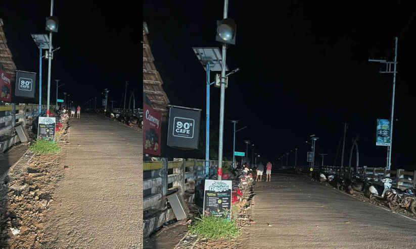 കോട്ടപ്പുറം-അച്ചാംതുരുത്തി പാലം ഇരുട്ടിൽ കോട്ടപ്പുറം-അച്ചാംതുരുത്തി പാലം ഇരുട്ടിൽ