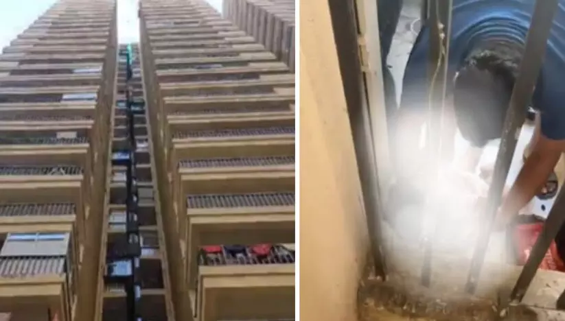 27-ാം നിലയിൽനിന്ന് വീണ മൂന്നു വയസ്സുകാരി 12-ാം നിലയിലെ ബാൽക്കണിയിൽ തങ്ങി; അദ്ഭുതകരമായ രക്ഷപ്പെടൽ 27-ാം നിലയിൽനിന്ന് വീണ മൂന്നു വയസ്സുകാരി 12-ാം നിലയിലെ ബാൽക്കണിയിൽ തങ്ങി; അദ്ഭുതകരമായ രക്ഷപ്പെടൽ