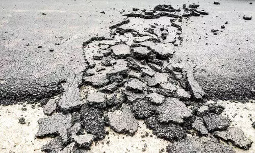 Road tarring damaged