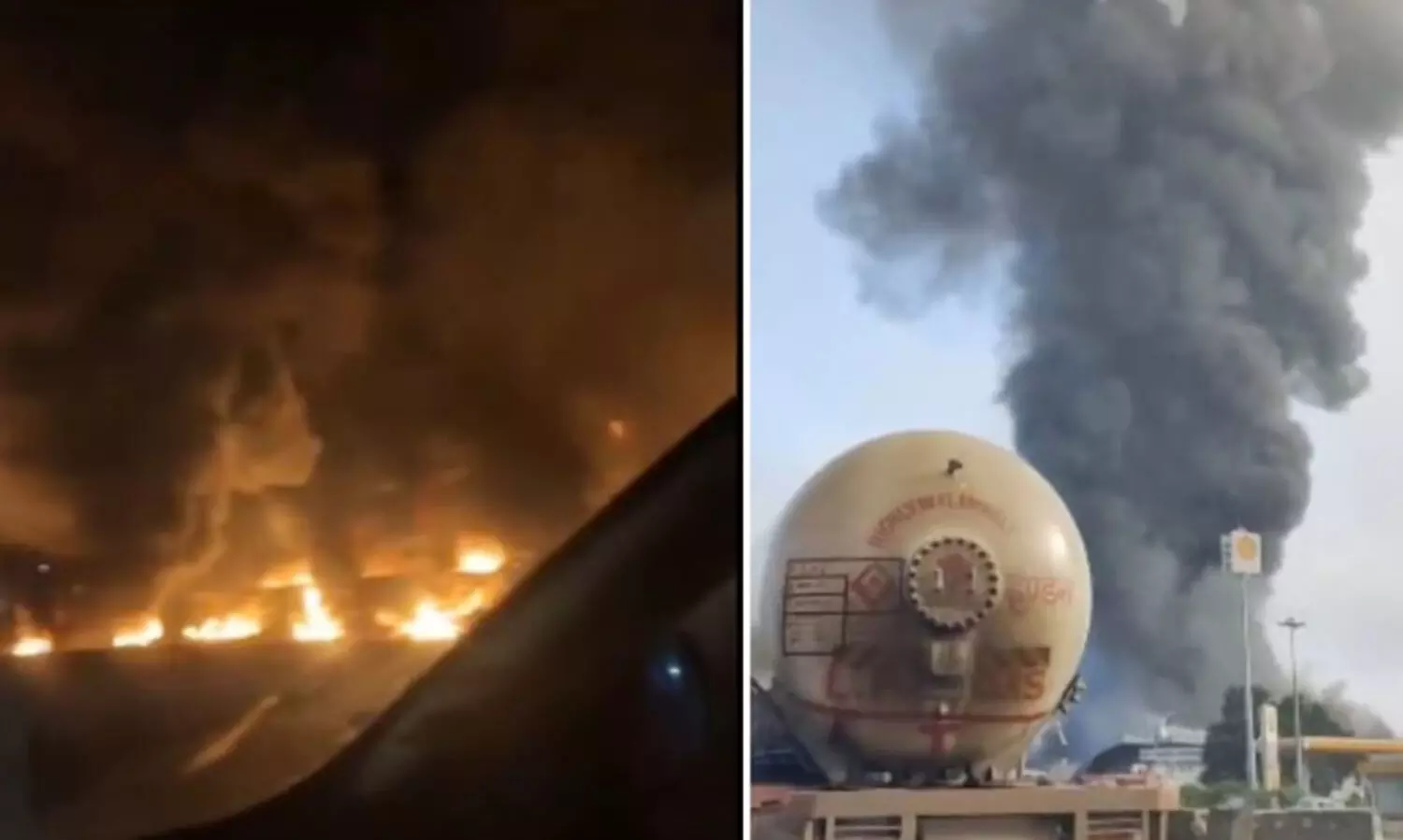 ഭീവണ്ടിയിലുണ്ടായ വൻ തീപിടിത്തത്തിൽ വെയർഹൗസ് കത്തിനശിച്ചു -വിഡിയോ