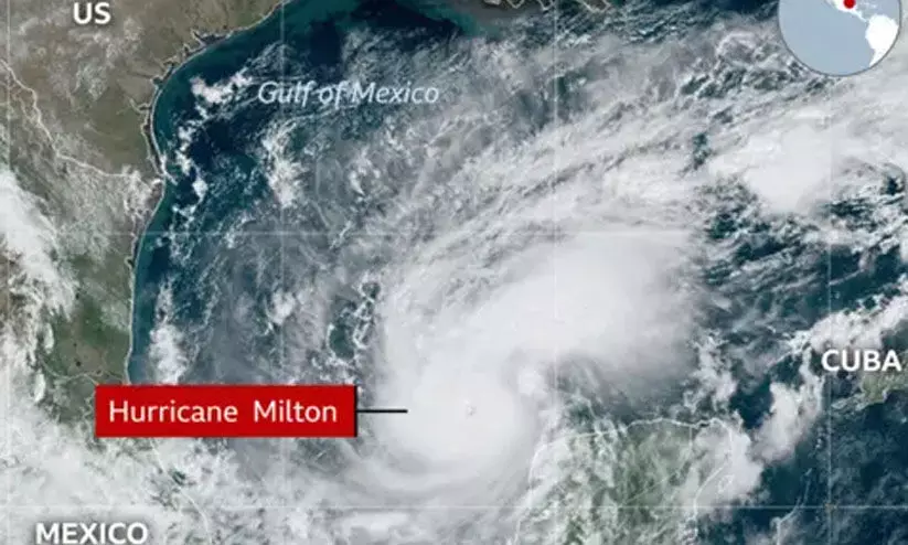 ‘മിൽട്ടൺ’ ചുഴലിക്കാറ്റ് അതിവേഗം ശക്തി പ്രാപിക്കുന്നു; ​​ഫ്ലോറിഡയിൽ അതീവ ജാഗ്രത