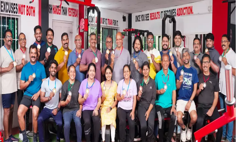 സംസ്ഥാനതല മത്സരത്തിൽ കോട്ടയം ജില്ലക്കായി 26 മെഡലുകൾ നേടി സോളമൻസ് ജിം