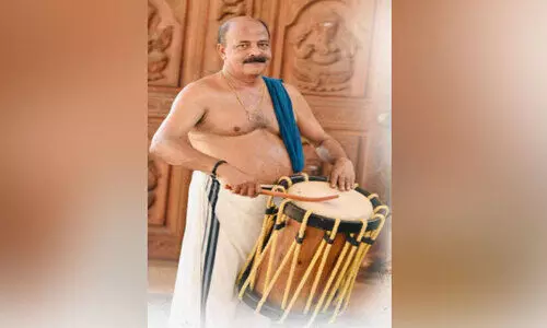 ക്ഷേ​ത്രസ​ന്നി​ധി​യി​ൽ സ്റ്റീ​ഫ​ന്റെ പ​ഞ്ചാ​രി​മേ​ള അ​ര​ങ്ങേ​റ്റം