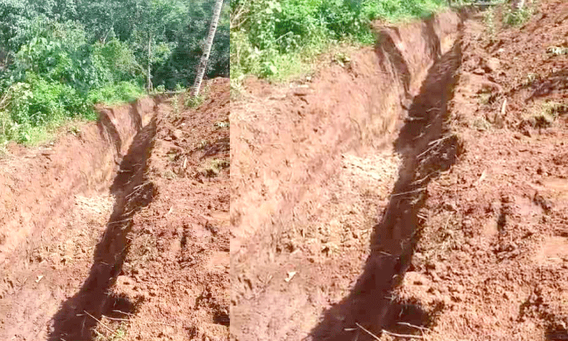 പള്ളിവാസലിൽ ആനക്കിടങ്ങ്​ നിർമാണം പൂർത്തിയാകുന്നു