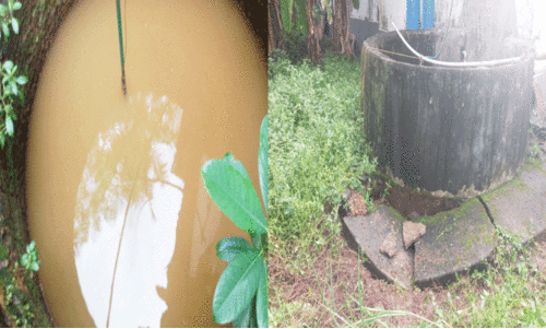 വീ​ടി​ന് ഭീ​ഷ​ണി​യാ​യി സ​ർ​വി​സ് സ്റ്റേ​ഷ​ൻ