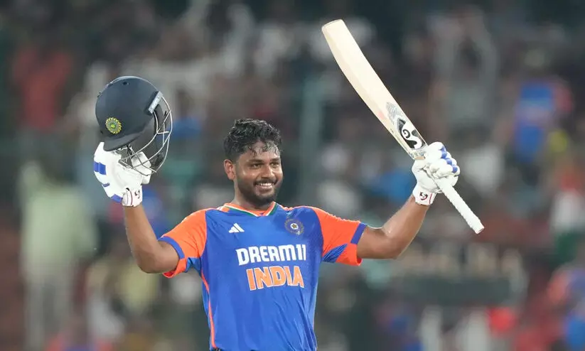 ഒരോവറിൽ അഞ്ചു സിക്സ്! സഞ്ജുവിന്‍റെ വെട്ടിക്കെട്ടിൽ പിറന്നത് റെക്കോഡുകൾ