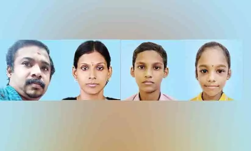 അധ്യാപക ദമ്പതികളും മക്കളും മരിച്ച നിലയില്‍; മൃതദേഹം വൈദ്യപഠനത്തിന് നല്‍കണമെന്ന് കുറിപ്പ്